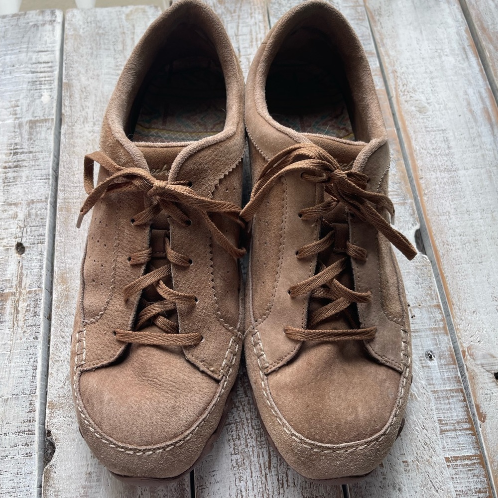 Skechers Relaxed Fit: Bikers - Lineage Mens Tan Shoes size 11